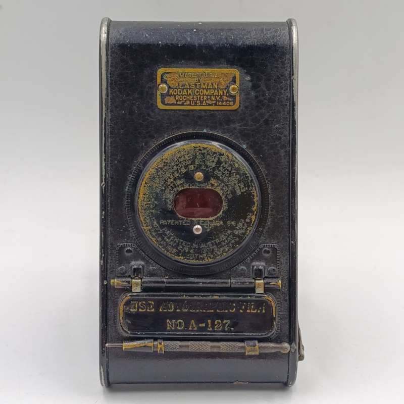 Antique Vest pocket Kodak folding camera in leather pouch