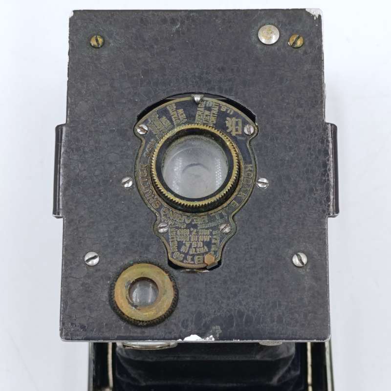 Antique Vest pocket Kodak folding camera in leather pouch