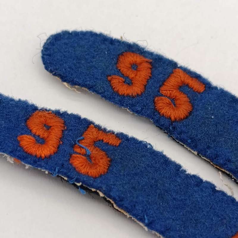 Pair of SADF 95 Ammunition Depot cloth shoulder titles