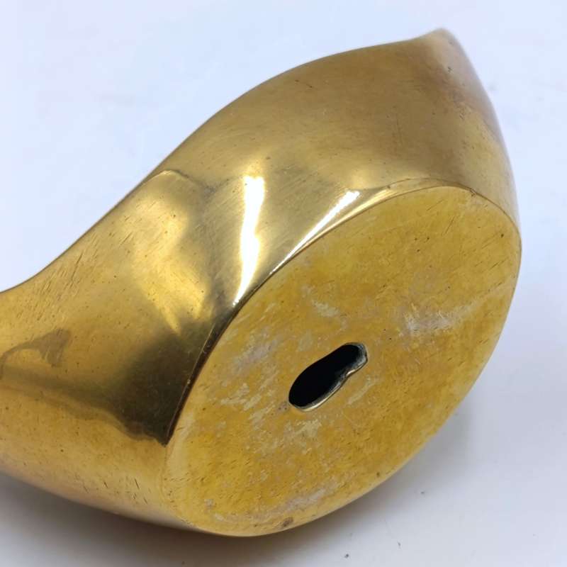 Pair of vintage brass swan figurines