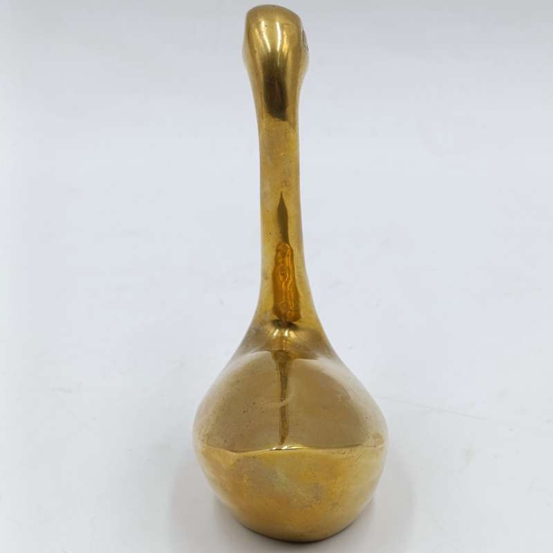 Pair of vintage brass swan figurines