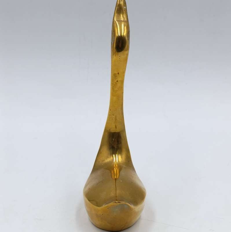 Pair of vintage brass swan figurines