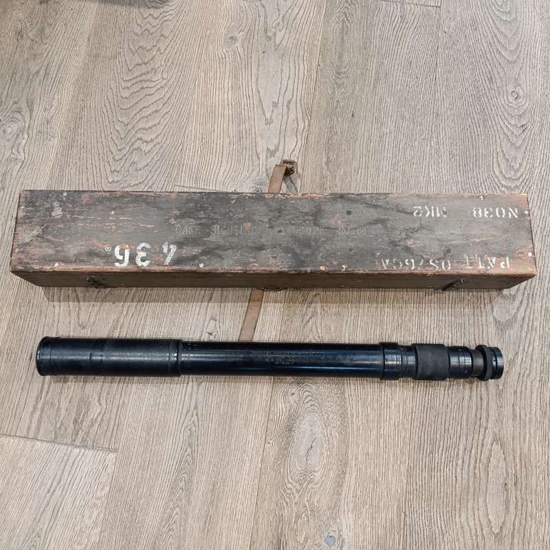 WW2 Telescope Sighting No.38 MKII in case - marked BB.Ltd 1942