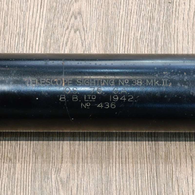 WW2 Telescope Sighting No.38 MKII in case - marked BB.Ltd 1942