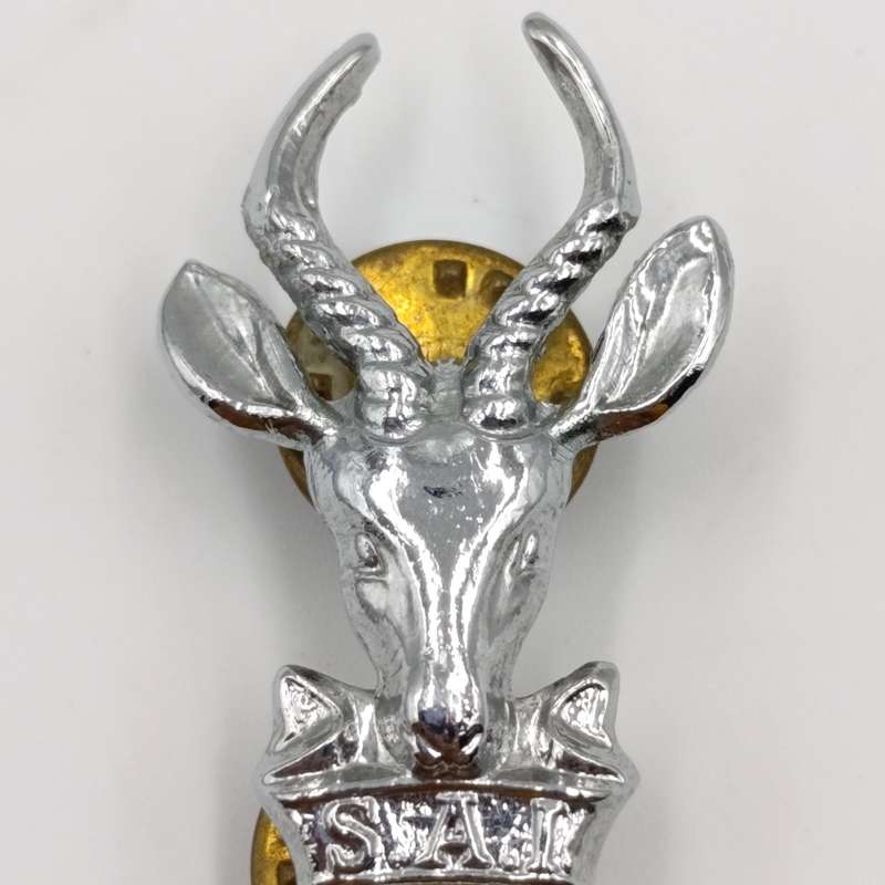Pair of SA Infantry bokkop collar badges