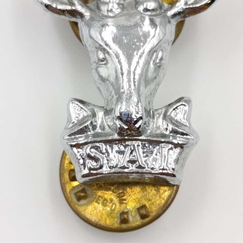 Pair of SA Infantry bokkop collar badges