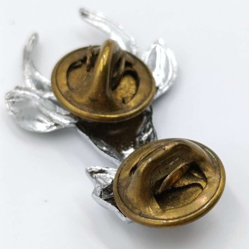 Pair of SA Infantry bokkop collar badges