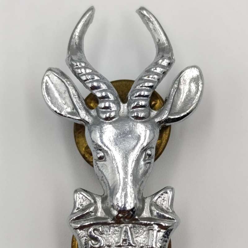 Pair of SA Infantry bokkop collar badges