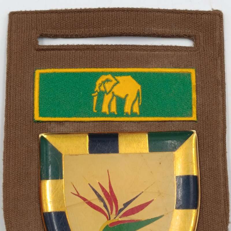 SADF 6 SA Infantry tupperware flash with metal shoulder flash