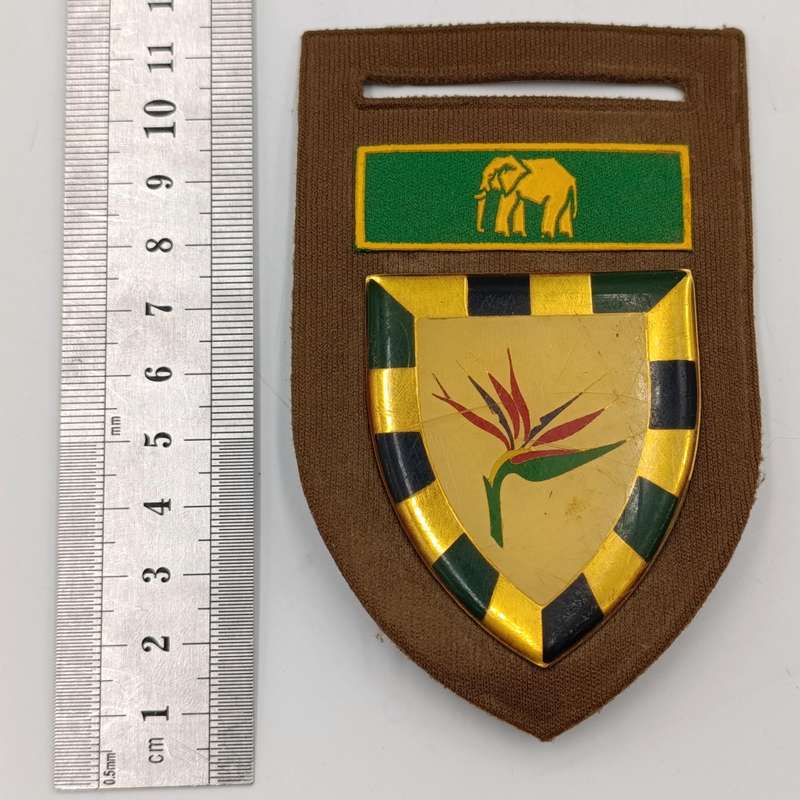 SADF 6 SA Infantry tupperware flash with metal shoulder flash
