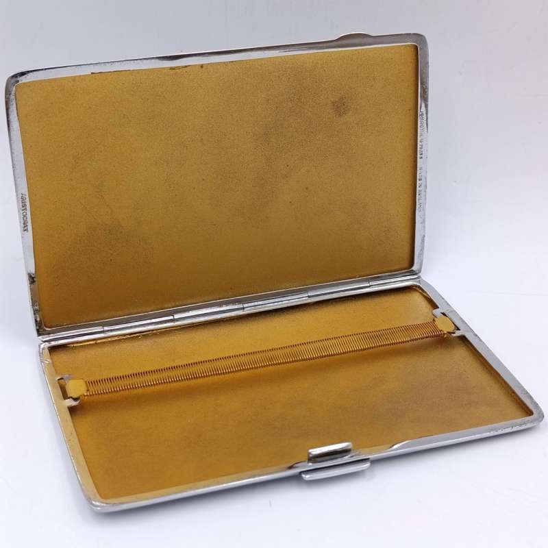 Vintage chrome-plated cigarette case