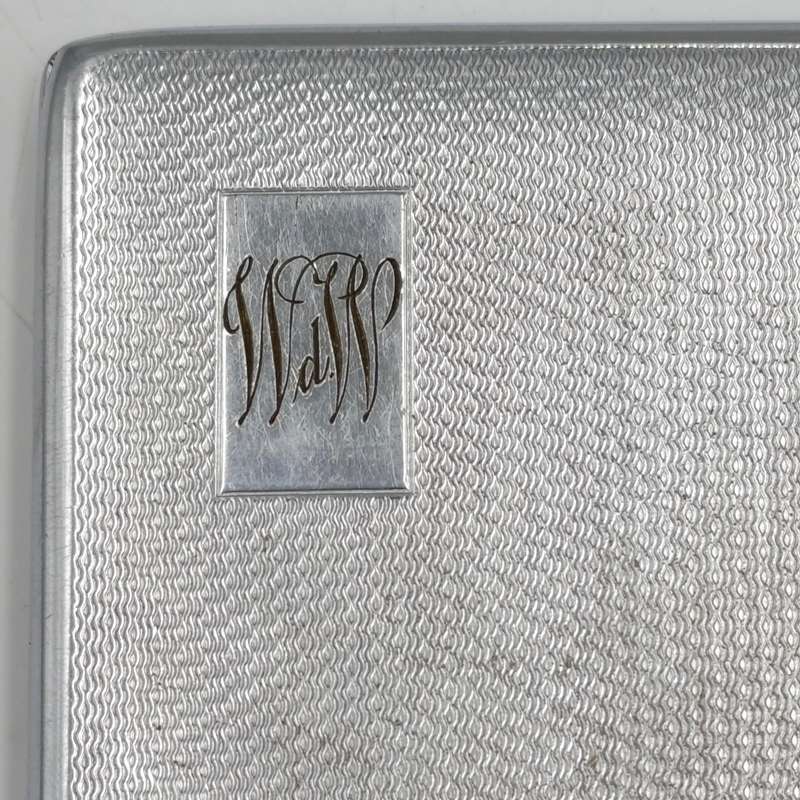 Vintage chrome-plated cigarette case