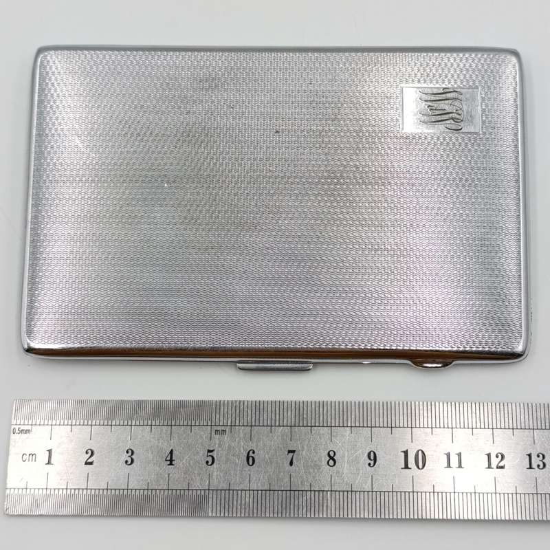 Vintage chrome-plated cigarette case