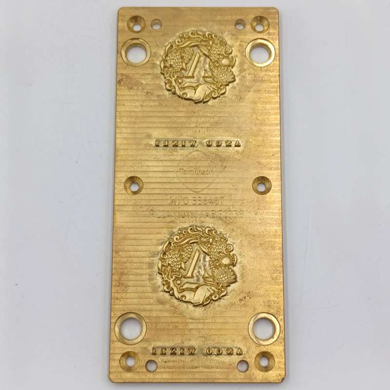 Tomlinson brass label printing plate for Anco Wines