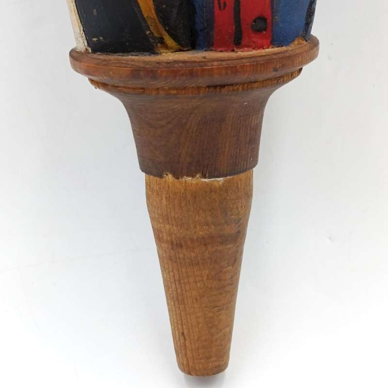 Vintage wooden carved mechanical wine stopper