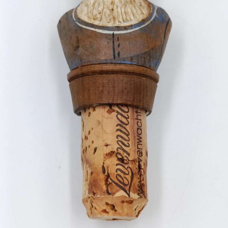 Vintage wooden carved wine stopper