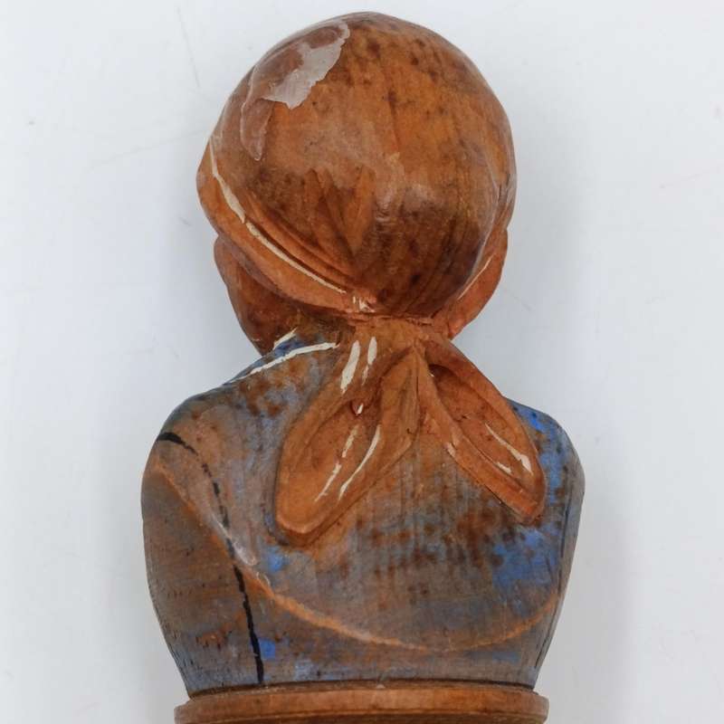 Vintage wooden carved wine stopper
