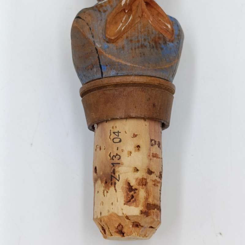 Vintage wooden carved wine stopper
