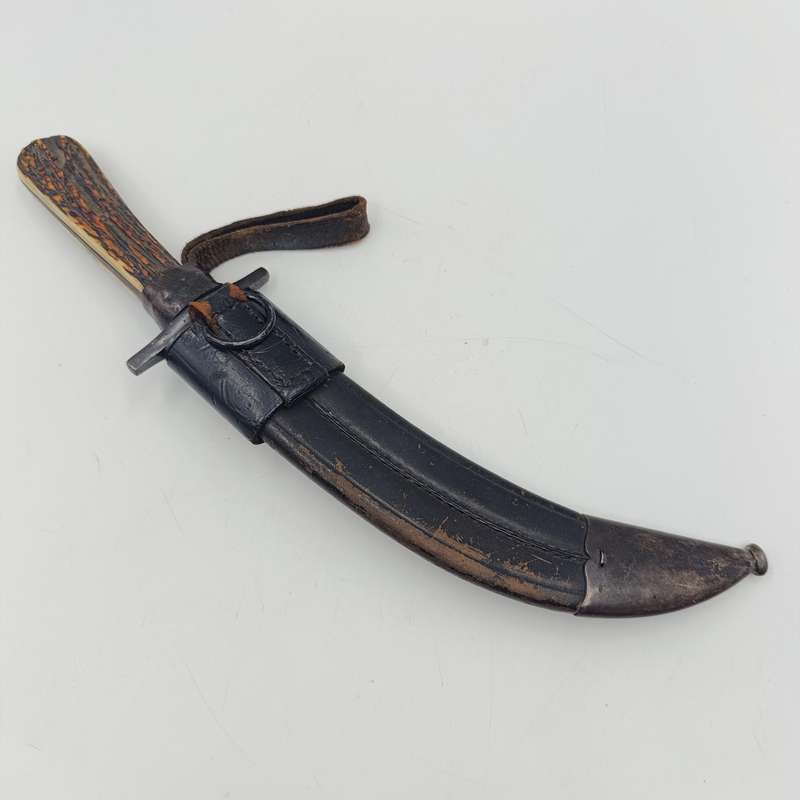 Vintage Stag Horn fixed blade dagger - unknown origin