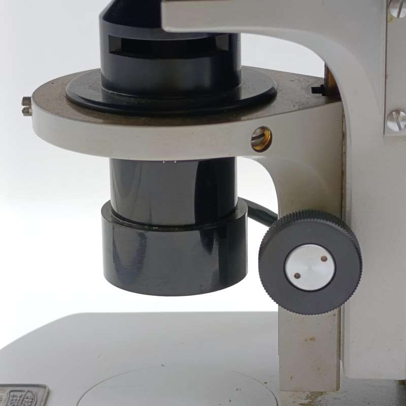 Vintage Carl Zeiss monocular Lab microscope in wooden case - working