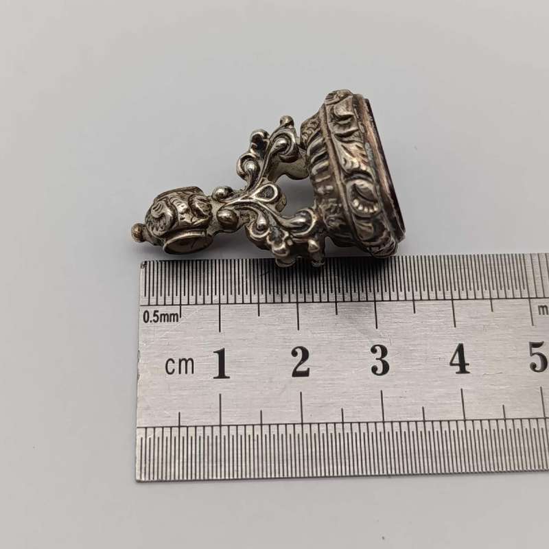 Victorian silver Carnelian seal/ watch Fob 15.3g