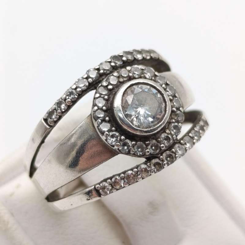 Vintage sterling silver wedding band ring set - weighs 4.9g - size M