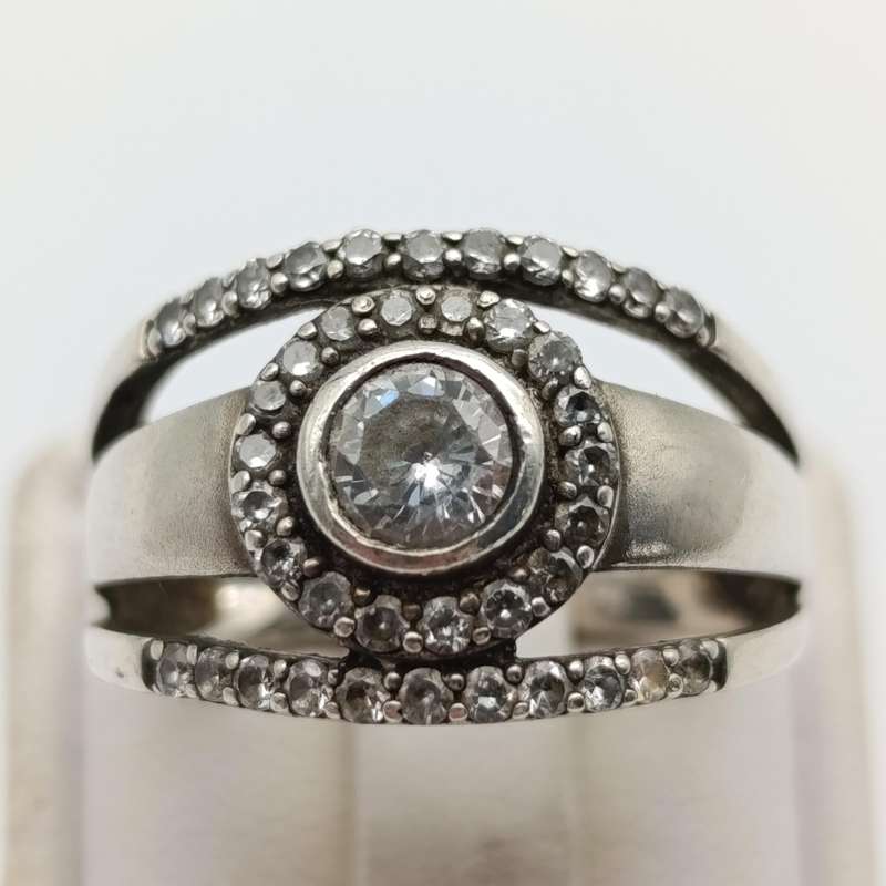 Vintage sterling silver wedding band ring set - weighs 4.9g - size M