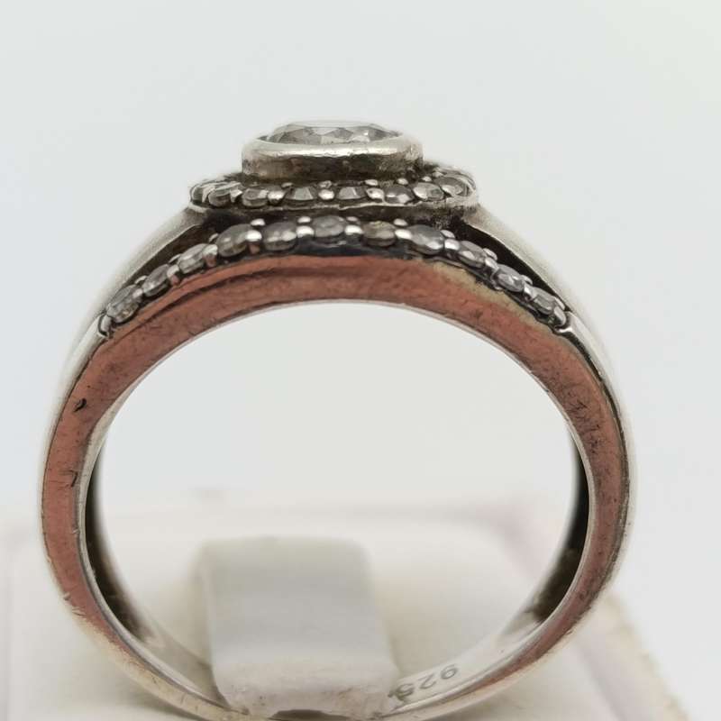 Vintage sterling silver wedding band ring set - weighs 4.9g - size M