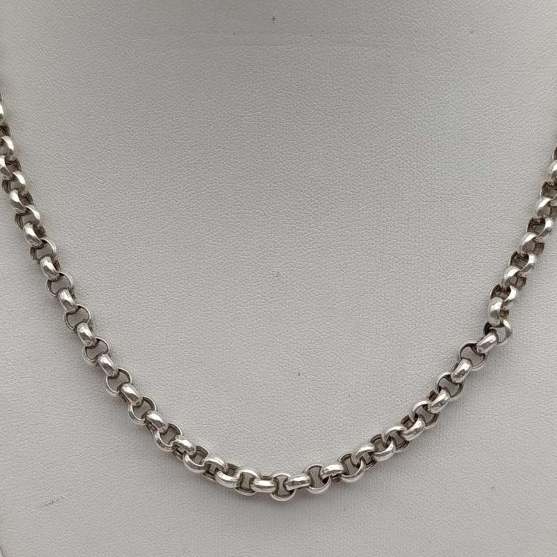 Sterling silver rolo link chain necklace - weighs 1.4 ograms - length 45cm