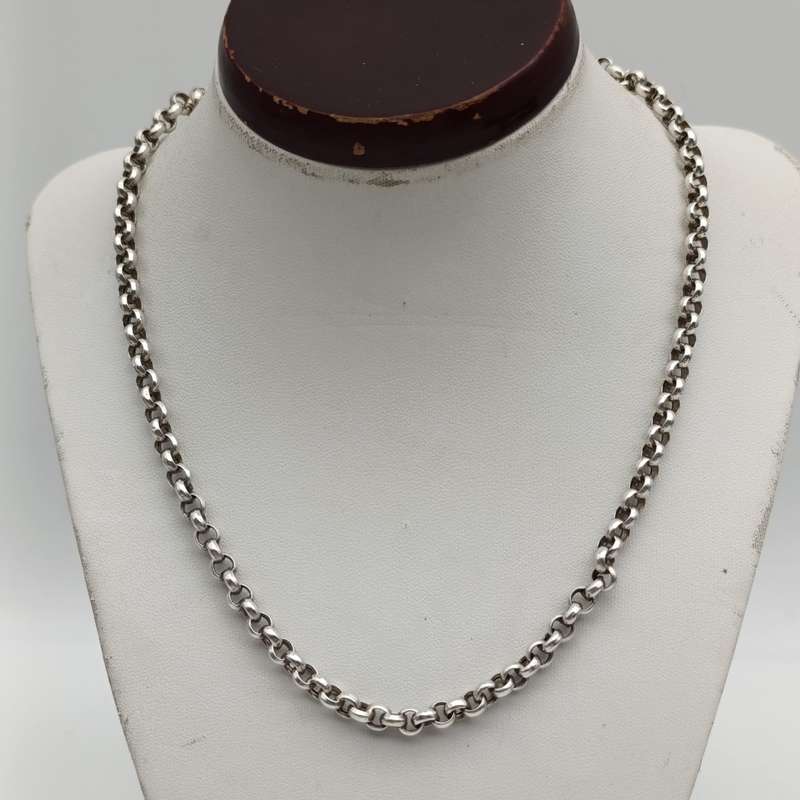 Sterling silver rolo link chain necklace - weighs 1.4 ograms - length 45cm