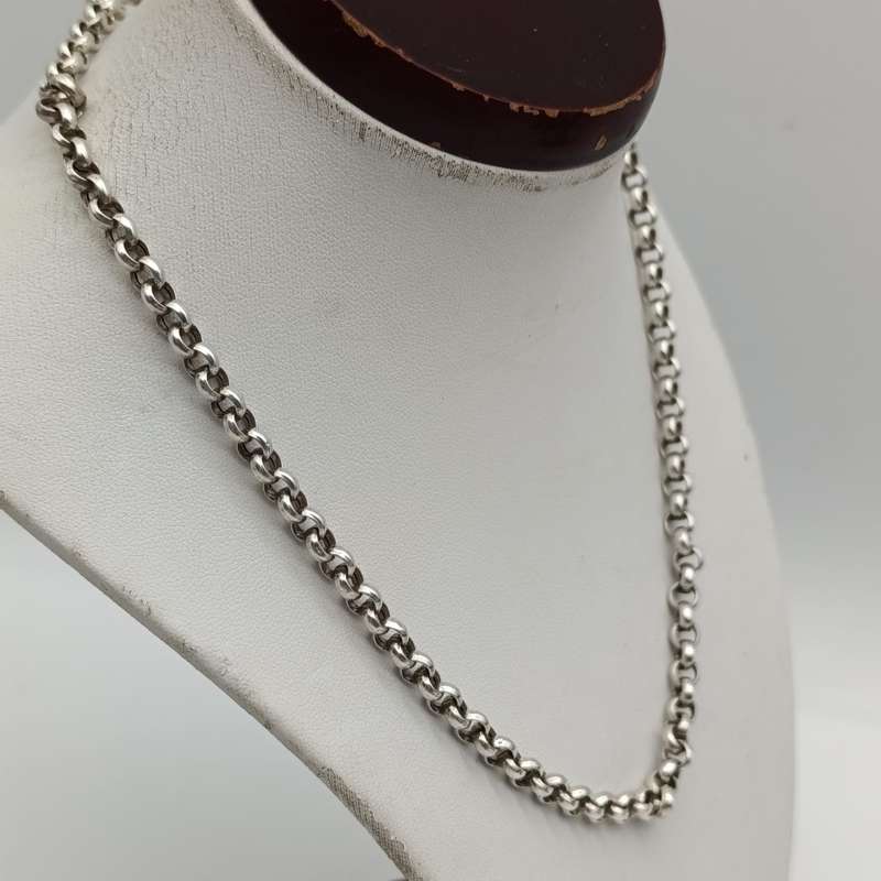 Sterling silver rolo link chain necklace - weighs 1.4 ograms - length 45cm