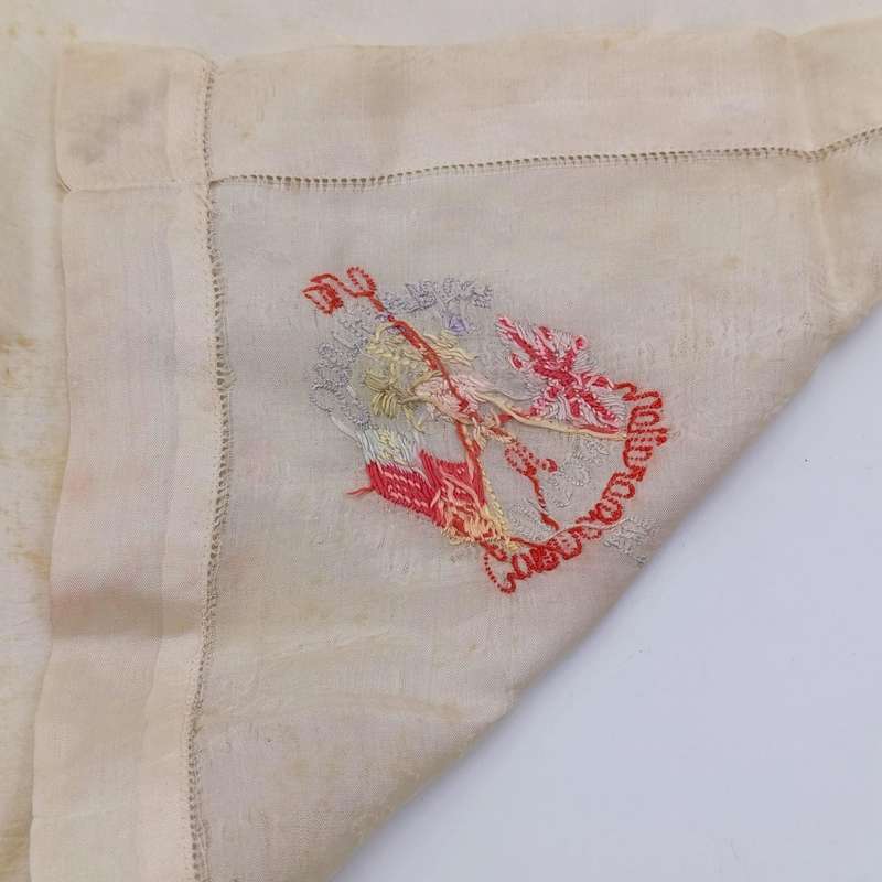 Handkerchief made in 1910 to commemorate the Union of South Africa - a bit faded