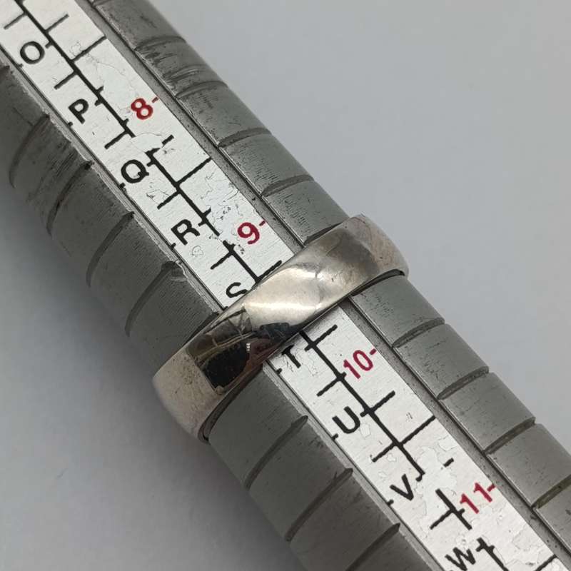 Sterling silver Masonic mens ring - weighs 7.5g - size S 1/2