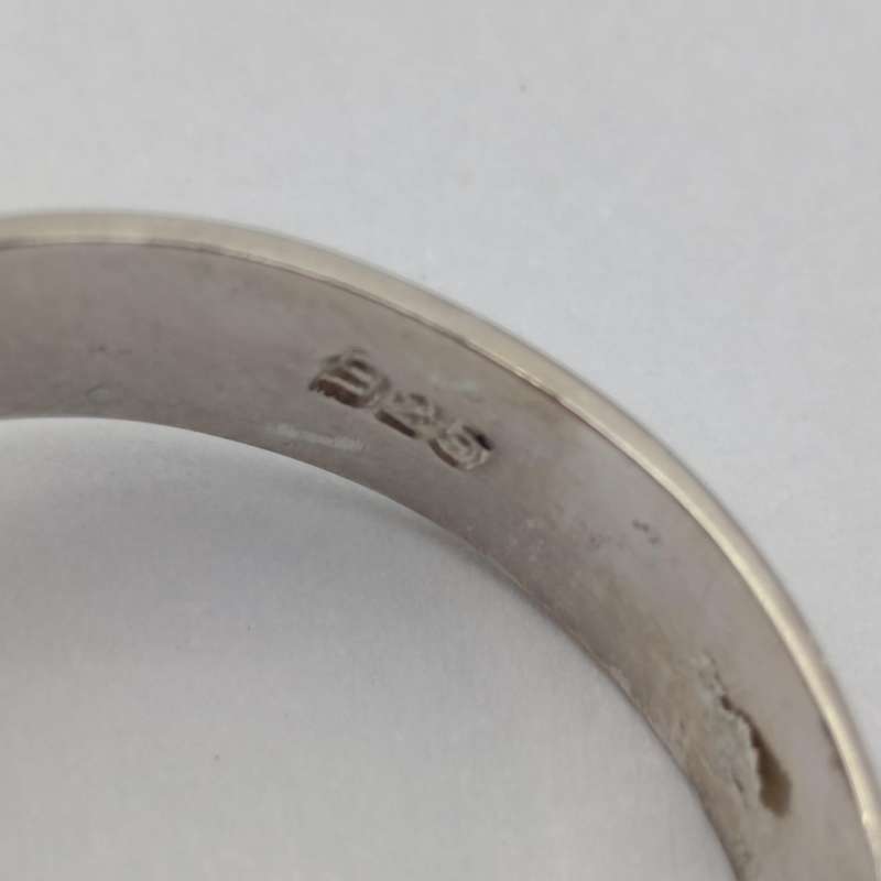 Sterling silver Masonic mens ring - weighs 7.5g - size 5 1/2