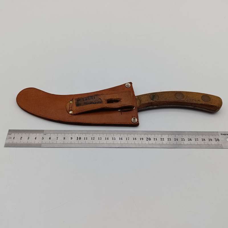 1972 Joseph Rodgers Air Force Aircrew release knife with leather sheath