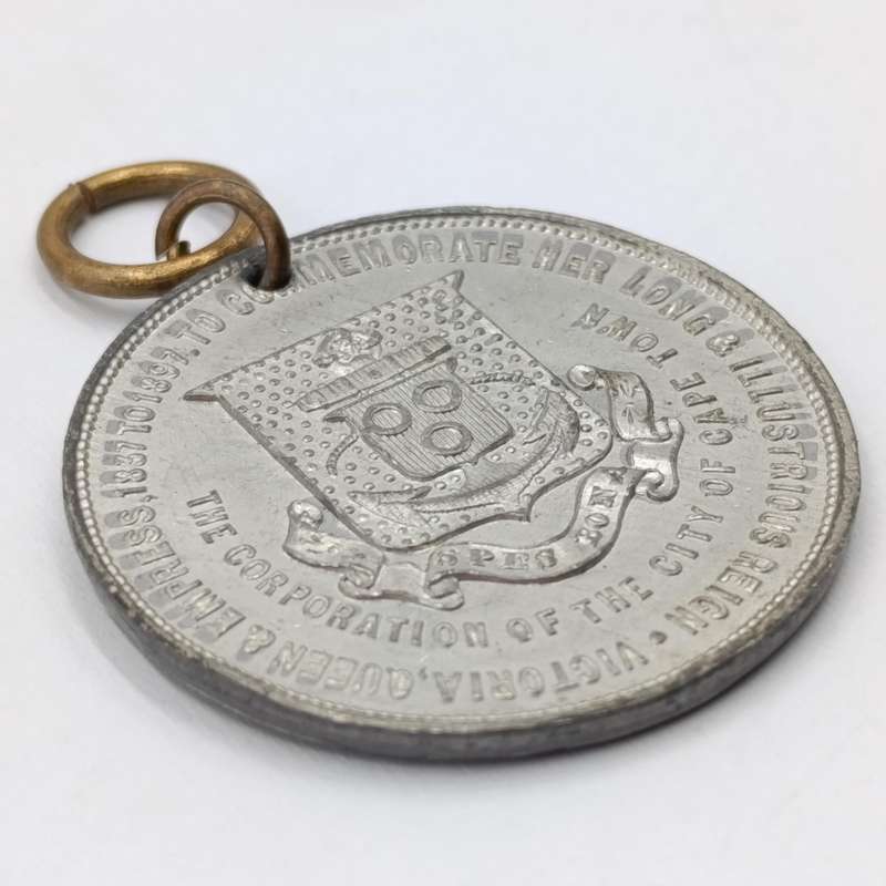 1897 Queen Victoria 50 year reign medallion Issued by City of Cape Town excellent condition
