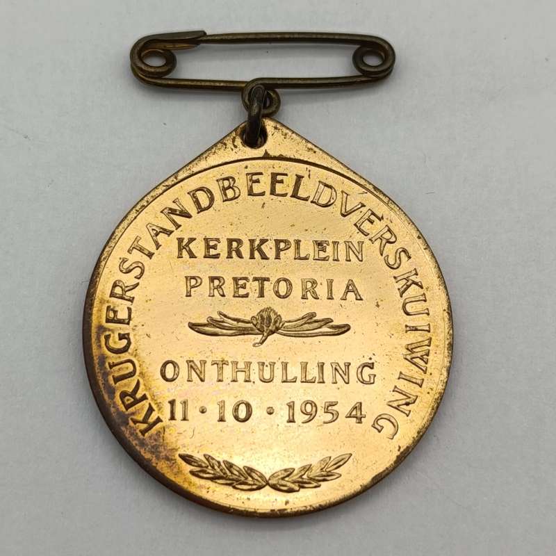 1954 Paul Kruger Standbeeldverskuiwing bronze medallion
