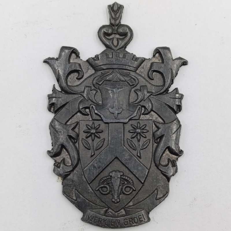 Original Lead artwork design for the Mayor of Calvinia medal - one of a kind piece