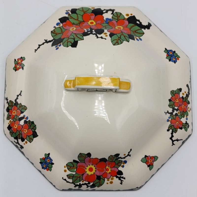 Antique Royal Doulton Woburn Porcelain serving bowl with lid - some paint flaking