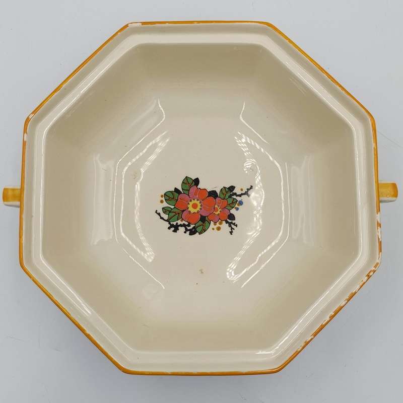 Antique Royal Doulton Woburn Porcelain serving bowl with lid - some paint flaking