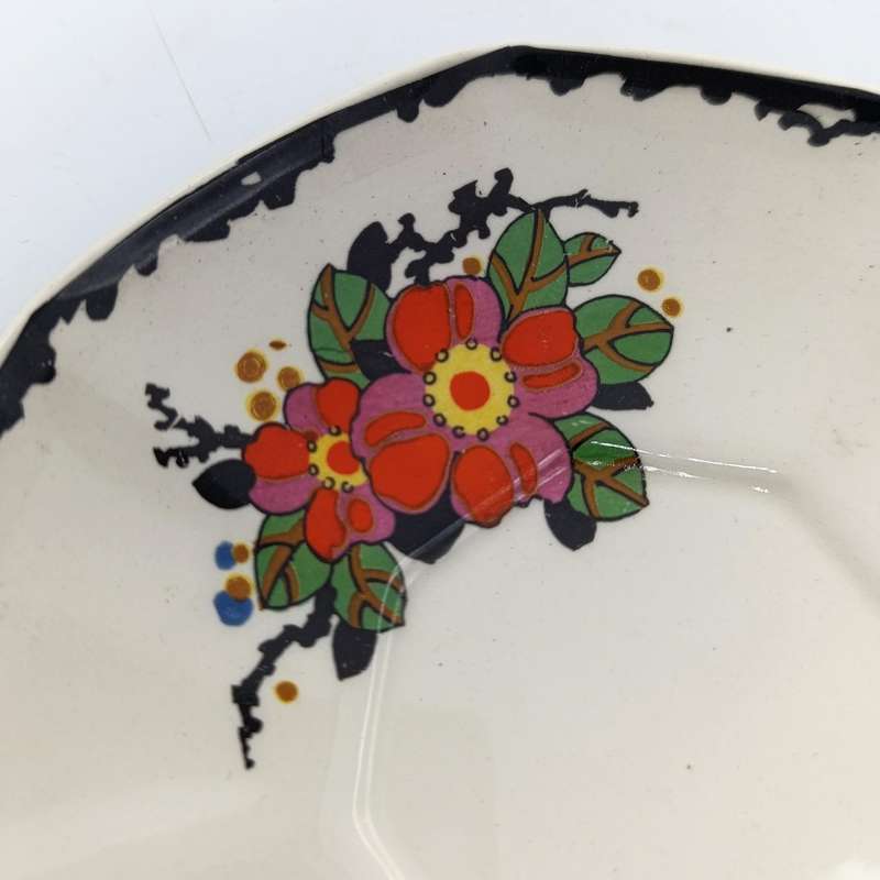 Set of 6 antique Royal Doulton Woburn soup cup saucers
