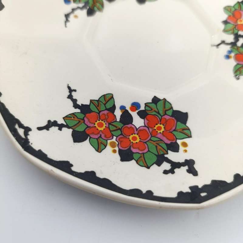 Set of 6 antique Royal Doulton Woburn soup cup saucers