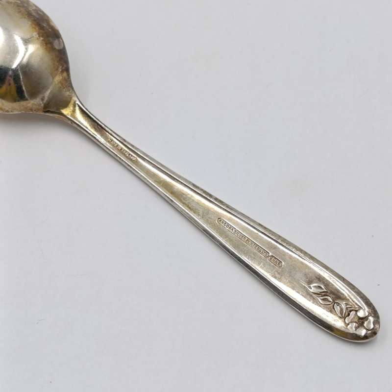 Set of 6 Angora silverplated fruit spoons