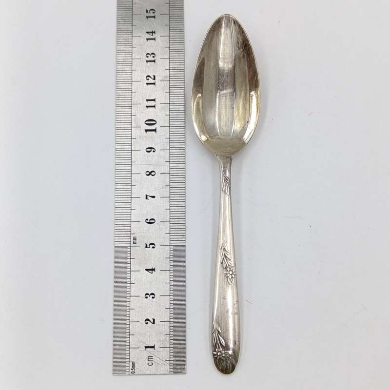 Set of 6 Angora silverplated fruit spoons