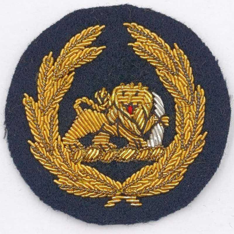 Rhodesian Army warrant officer bullion wire badge