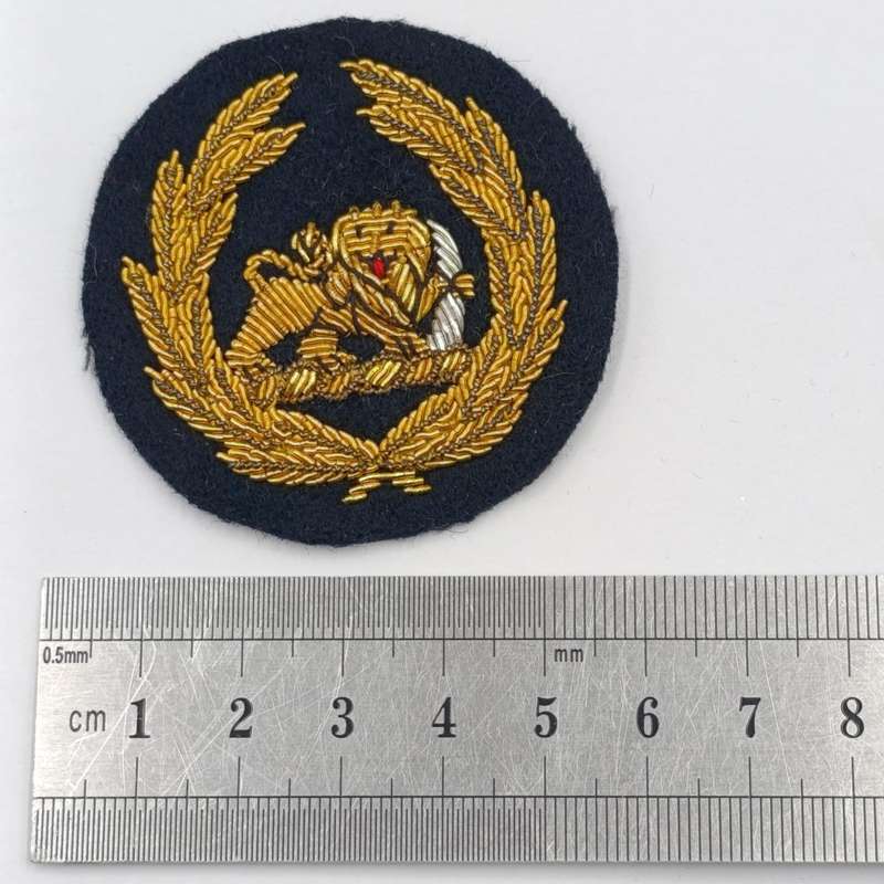 Rhodesian Army warrant officer bullion wire badge