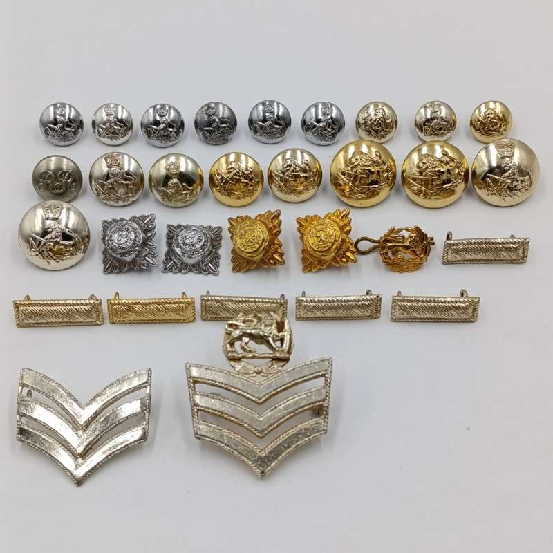 Lot of Rhodesian BSAP rank badges and buttons