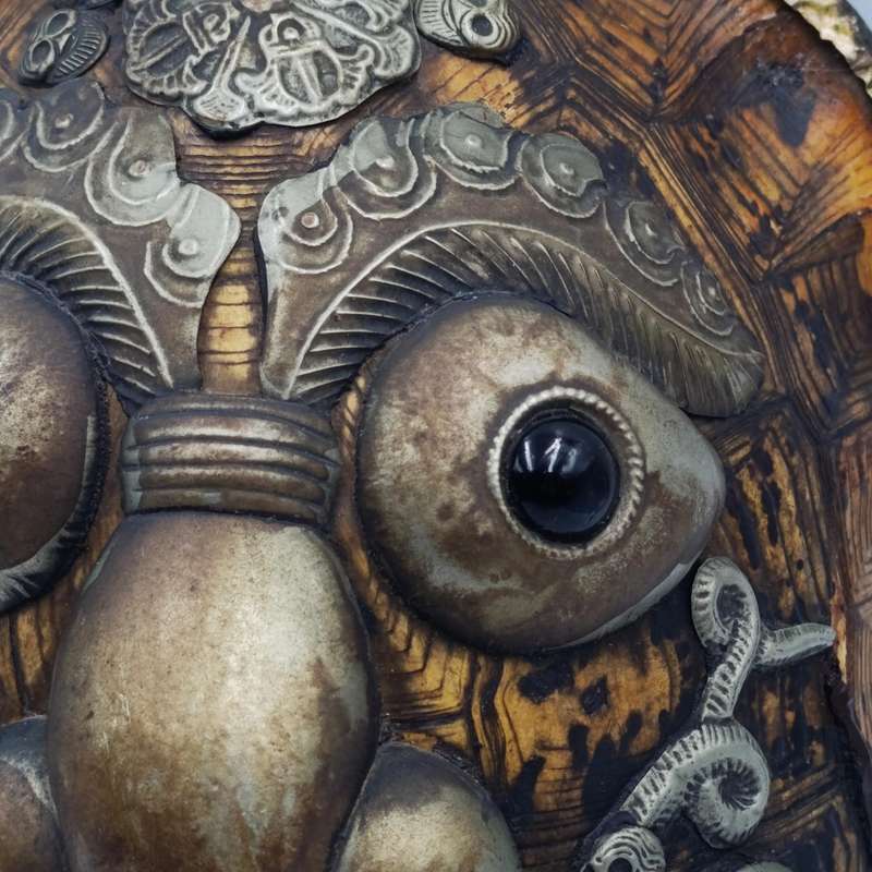 Old Tibettan Kapala tortoise shell mask