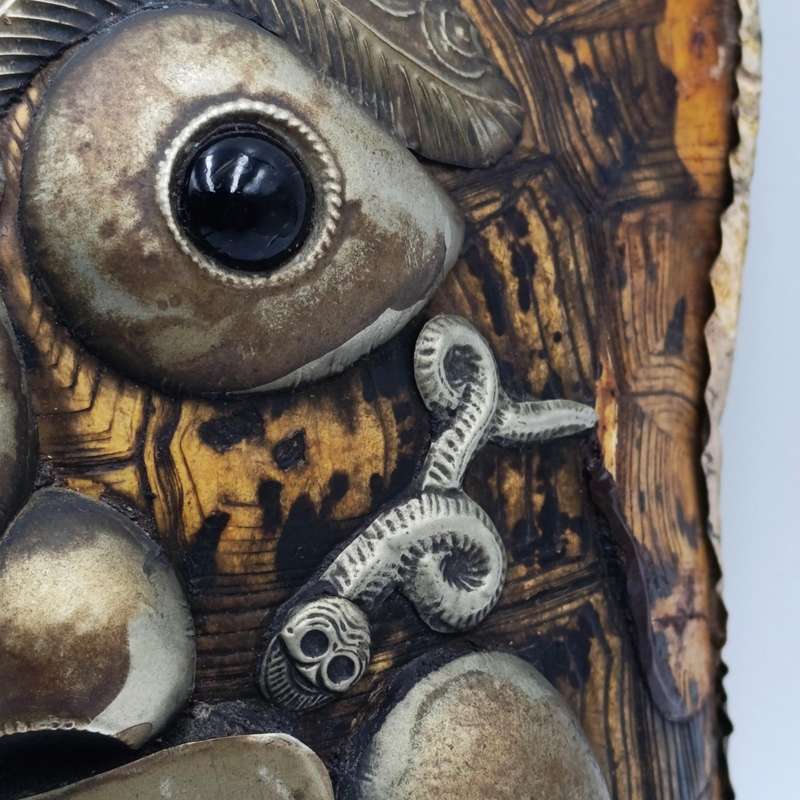 Old Tibettan Kapala tortoise shell mask