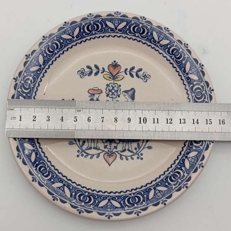 Vintage Johnson Brothers Old Granite Hearts and Flowers porcelain side plate